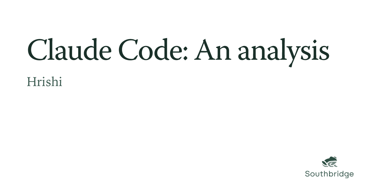 Claude Code: An analysis | SouthbridgeAI