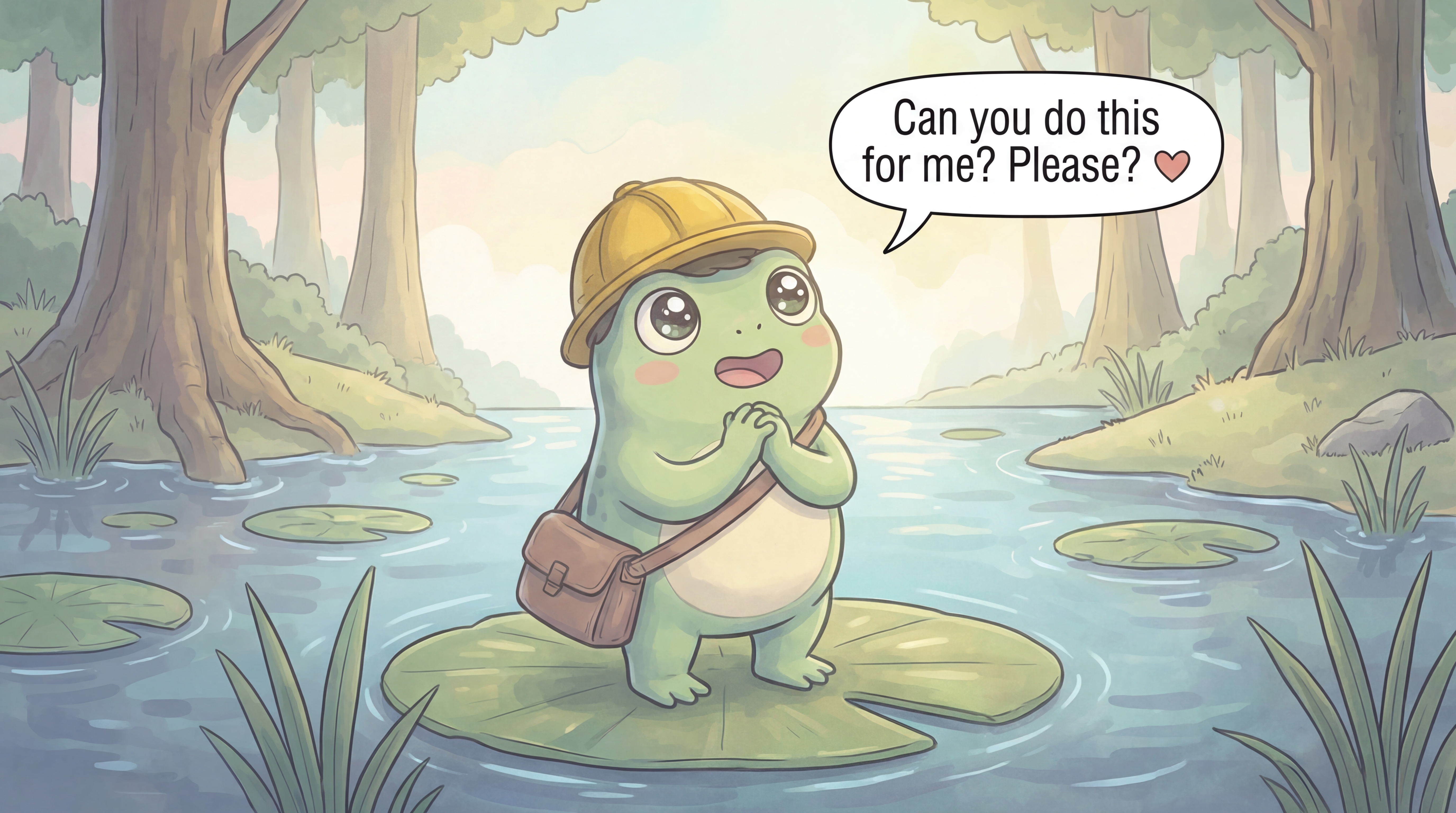 Frognu, the Southbridge mascot, asking you to try something for a week