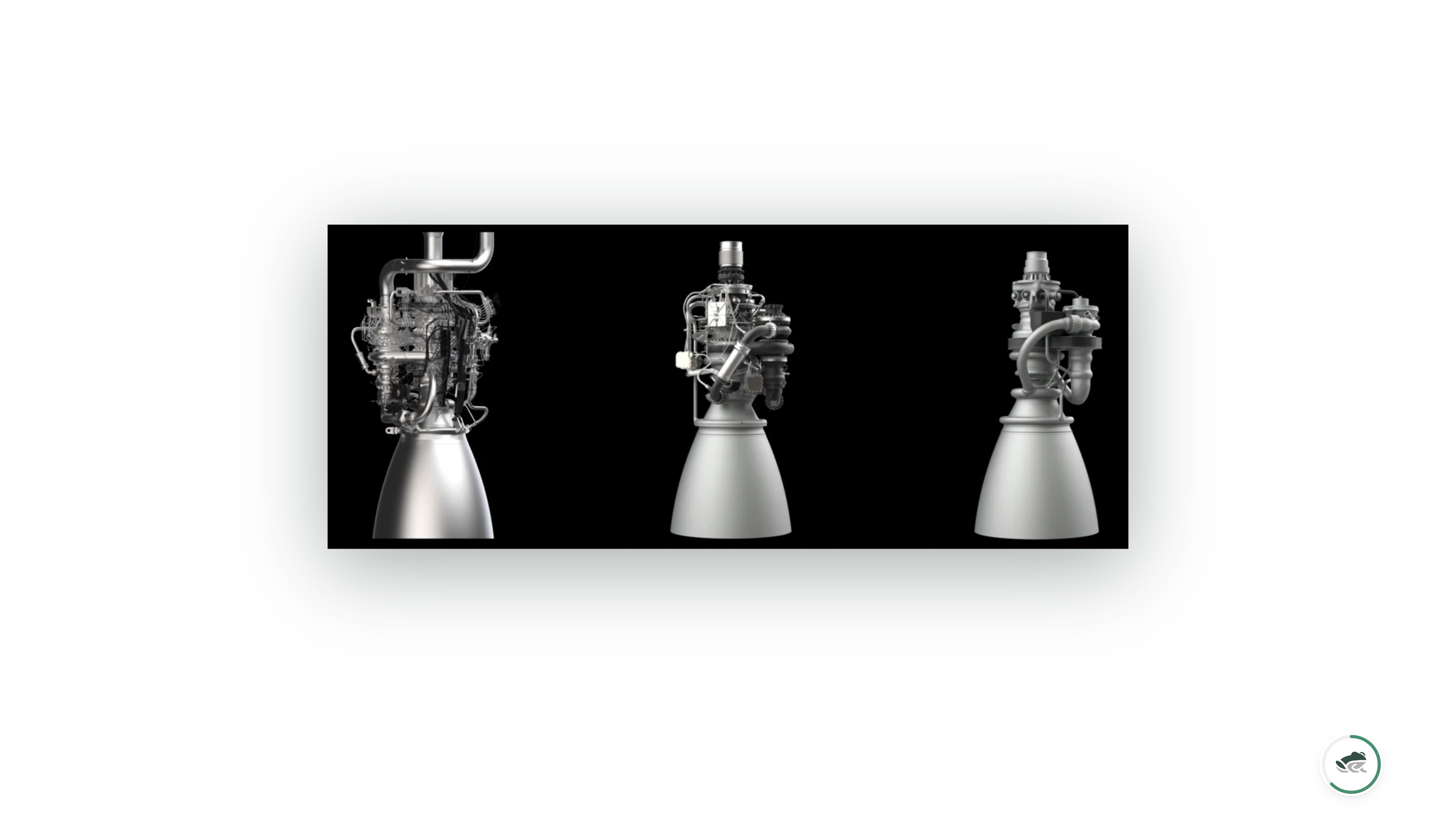 Three rocket engines side by side, with the small label "sentinels" beneath - the visual reference is to start and run boxes used in real rocket testing.
