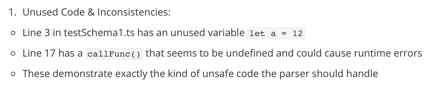 Screenshot of code review #3 opening with sassy comment about unsafe test code